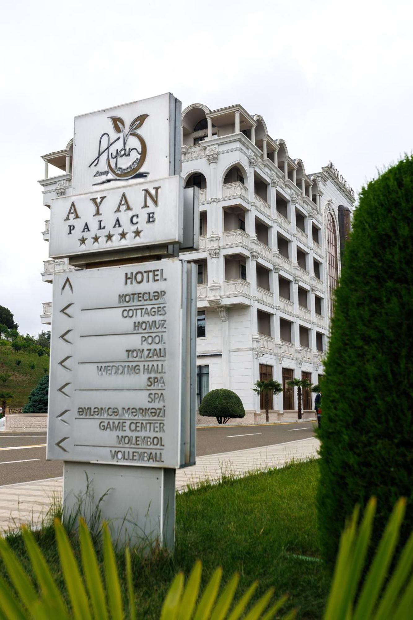 Ayan Palace Hotel Tovuz Exterior foto