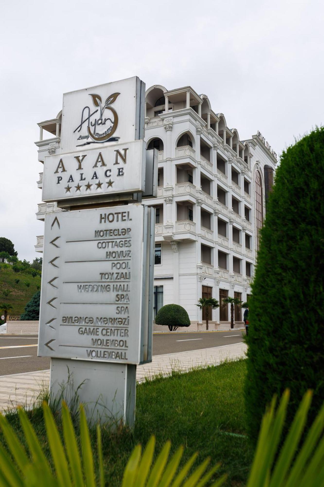Ayan Palace Hotel Tovuz Exterior foto